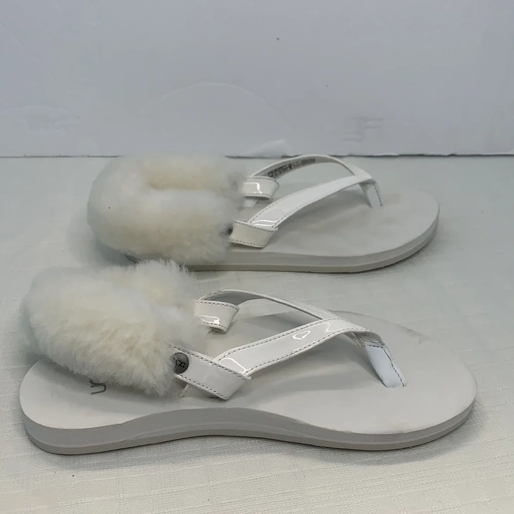 UGG LaaLaa Flat Sandal in white